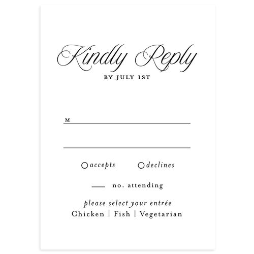 Picture Perfect Wedding Response Cards Charcoal Signature Standard
