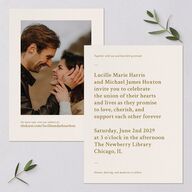 Elegant Typography Wedding Invitations Gold Signature Blank No Standard