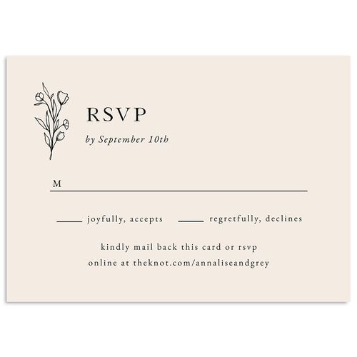 Simple Rustic Wreath Wedding Response Cards Midnight Signature Standard