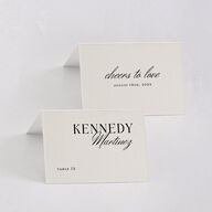 Simple Elegant Black Tie Place Cards Champagne Signature