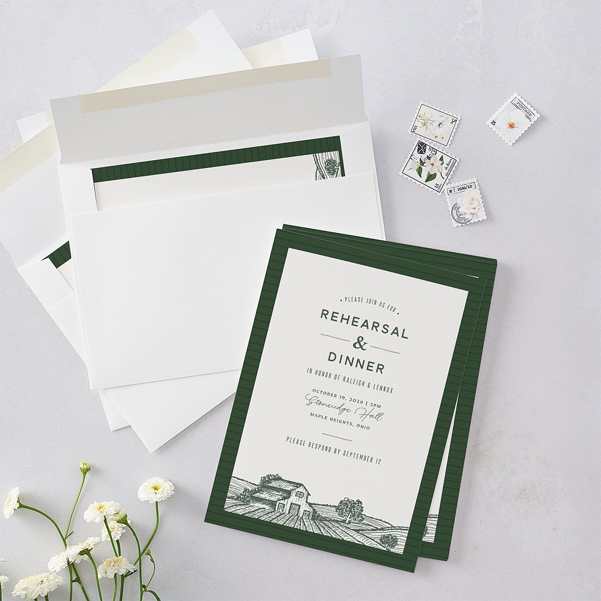 Country Farm Rehearsal Dinner Invitations — view 5