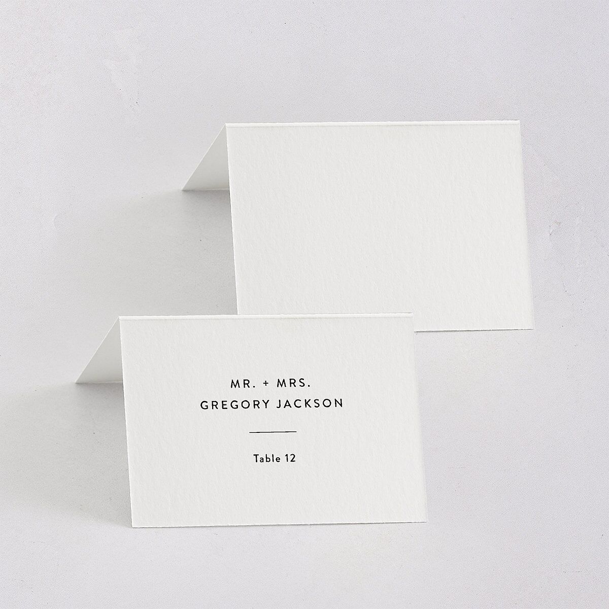 Modern Gallery Place Cards Pure White Signature