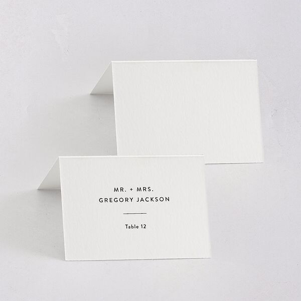 Modern Gallery Place Cards Pure White Signature