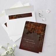 Enchanted Evening Wedding Invitations Rust Signature Blank No Standard