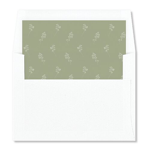 Elegant Farmhouse Lavender Envelope Liners Thyme Standard