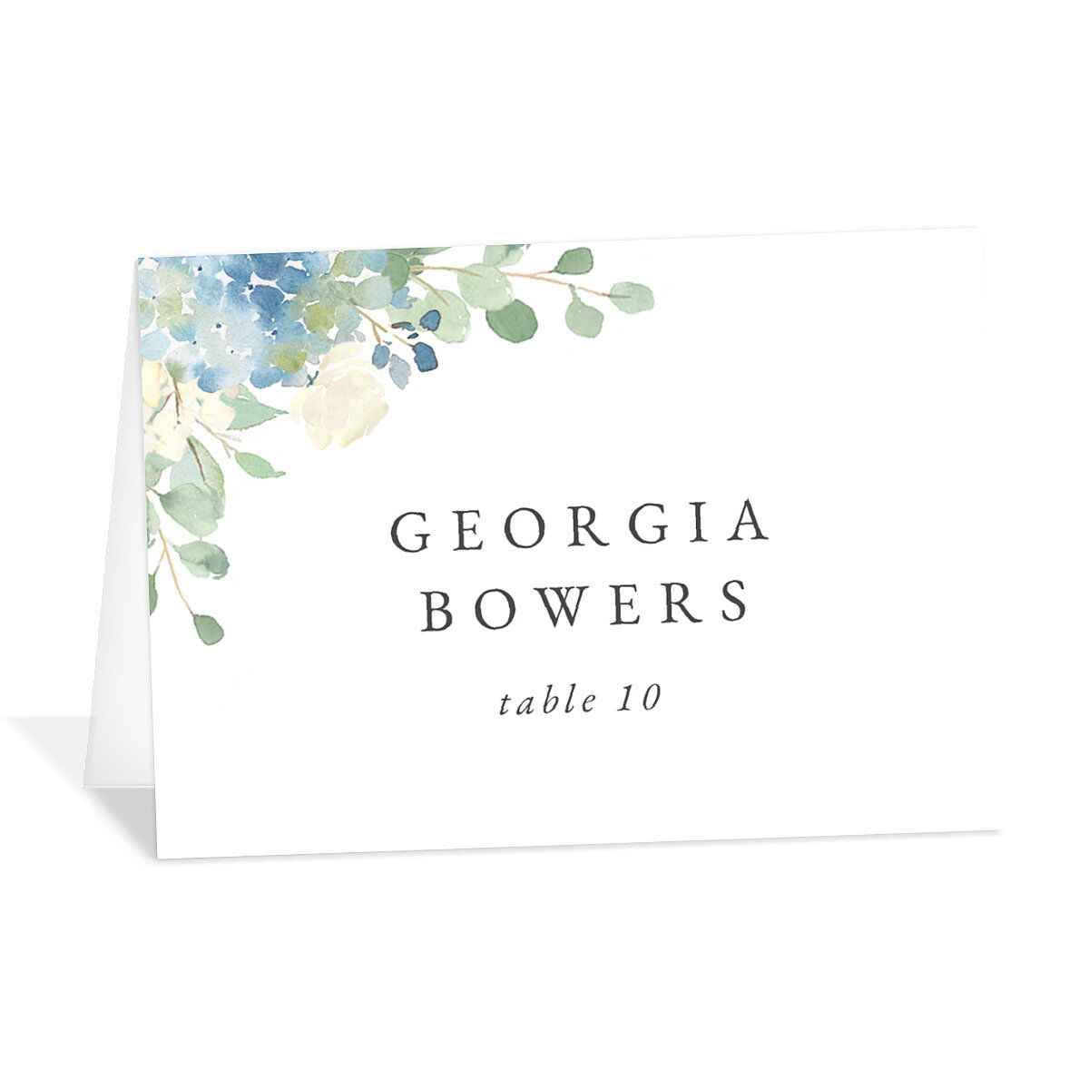Elegant Hydrangea Place Cards