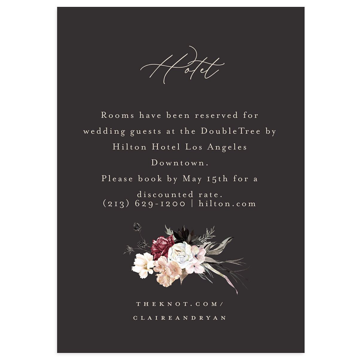 Gothic Antlers Wedding Enclosure Cards