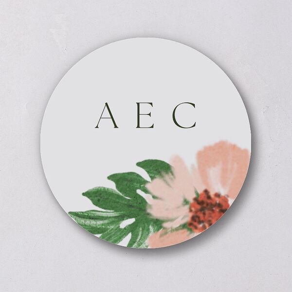 Flores Tropicais Wedding Stickers Red Clay Sticker