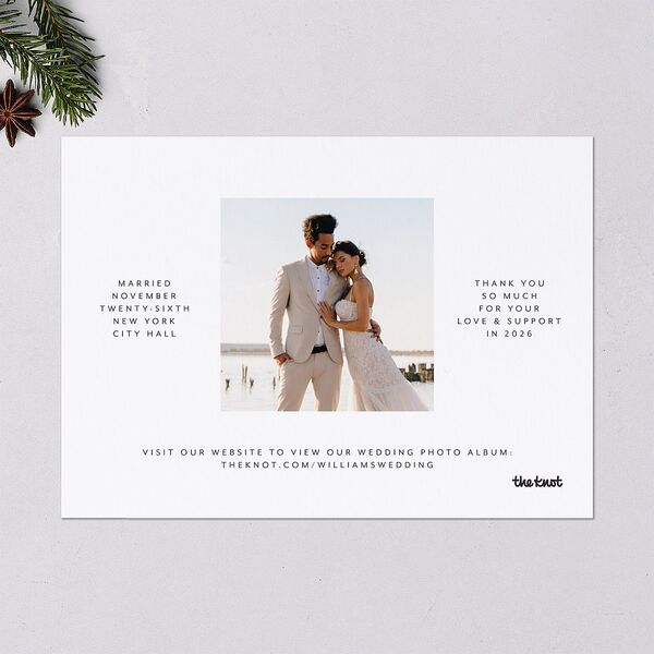 Elegant Cheer Holiday Cards Pure White Signature Blank Landscape Standard