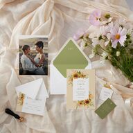 Sweet Sunflowers Euro Envelope Liners Marigold Luxe