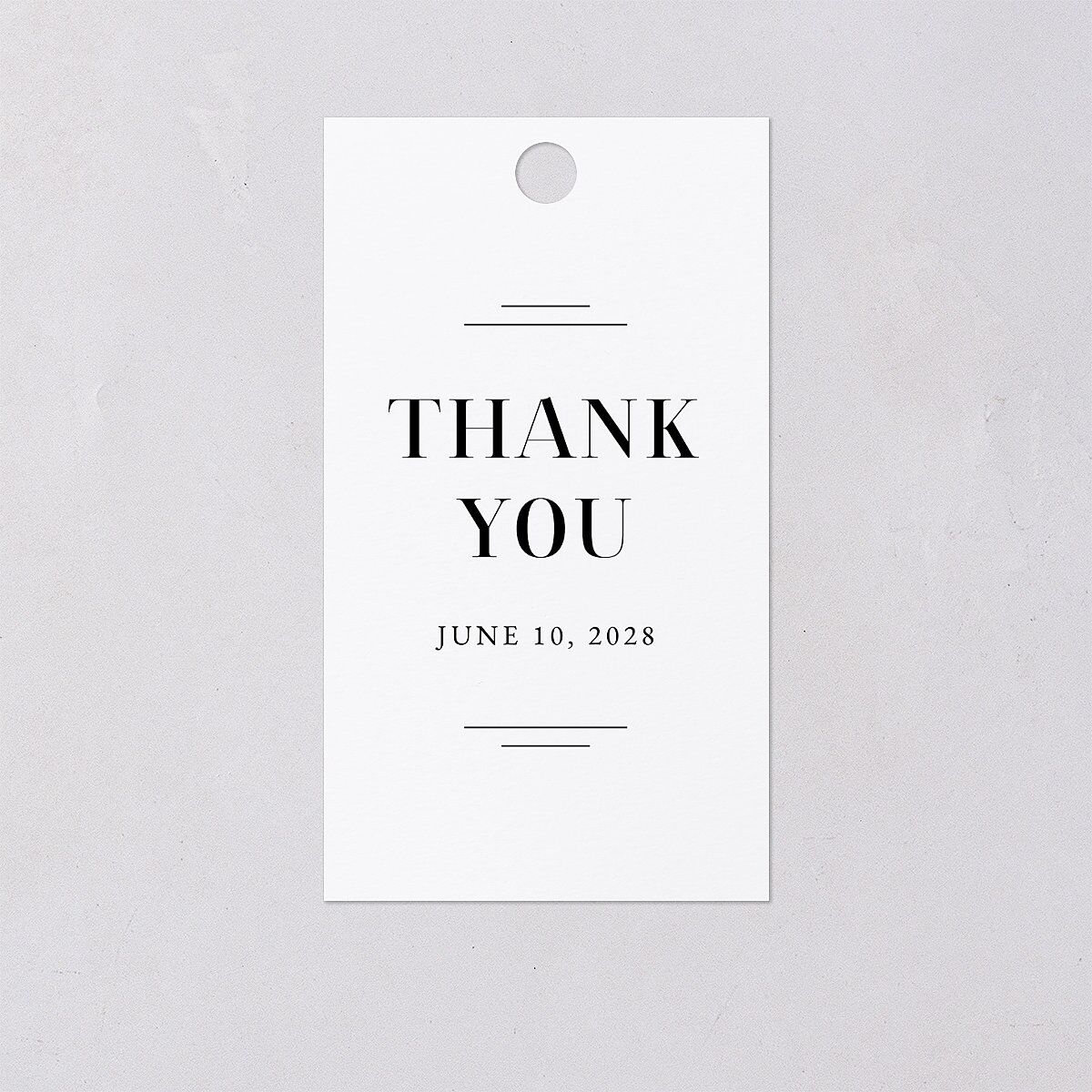 Country Club Favor Gift Tags Pure White Signature