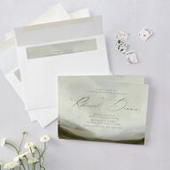 Western Valley Rehearsal Dinner Invitations Sage Signature Blank Standard
