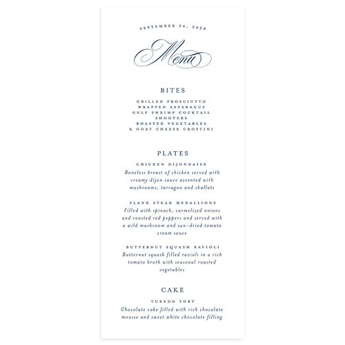 Classic Calligraphy Menus Cruise Signature