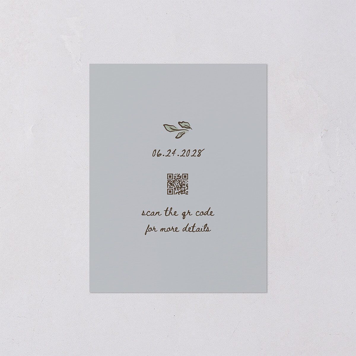 Watercolor Fairytale Trees Save the Date Petite Cards Slate Signature smooth Blank Standard