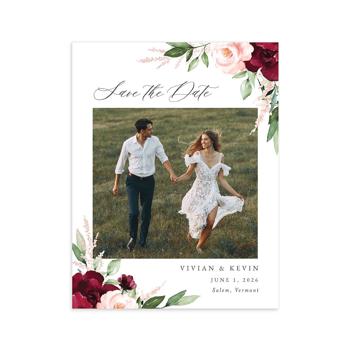 Beloved Floral Save the Date Petite Cards