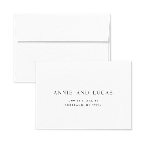 Western Cactus Wedding Response Card Standard Envelopes White Steel Gray Return Address Signature Standard