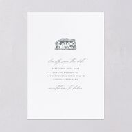 Classic Landscape Save the Date Steel Gray Signature smooth Blank No Standard
