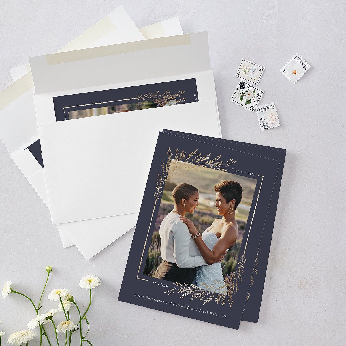 Exquisite Branches Save The Date Cards — view 5