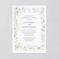 Timeless Floral Rehearsal Dinner Invitations Thyme Signature Blank Standard