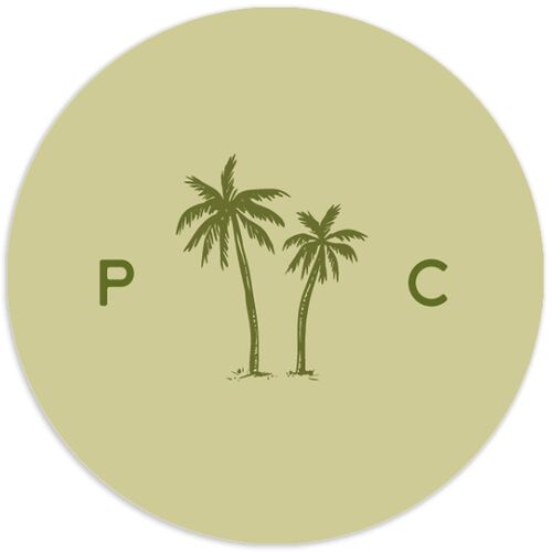 Cabana Stripes Wedding Stickers Olive Circle