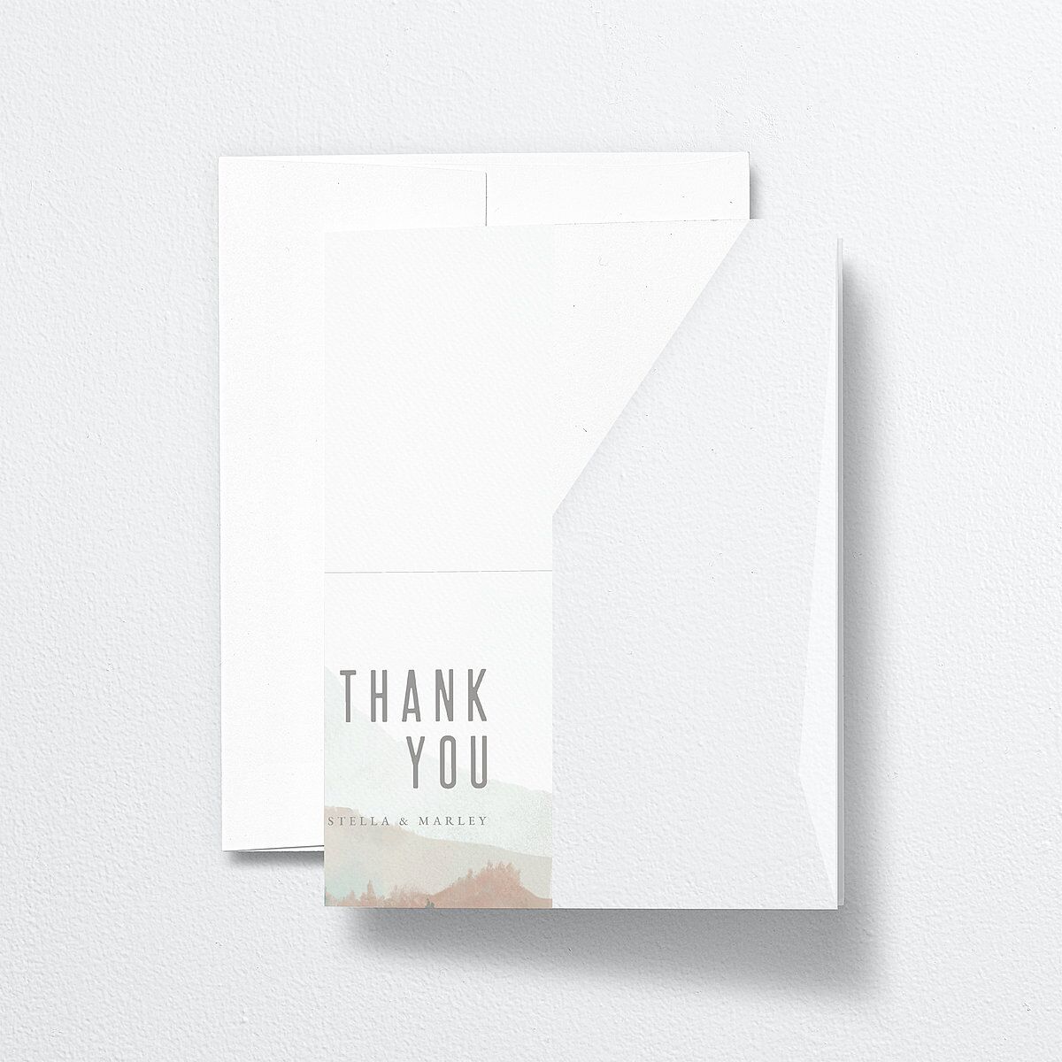Painted Mountains Wedding Thank You Cards — view 1