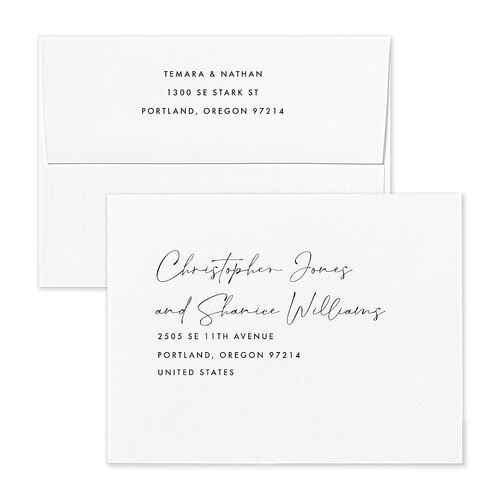 Hawaii Palm Trees Thank You Card Envelopes White Tiffany Both Recipient and Return Addresses Signature Standard