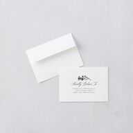 Old Money Botanical Wedding Response Cards Pure White Signature Standard