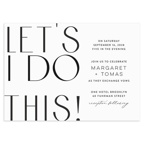 Real Talk Wedding Invitations Cotton Signature Blank No Standard