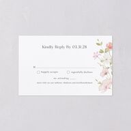 Wildflower Photo All-in-One Wedding Invitations Peony Signature Light Both Recipient and Return Addresses No