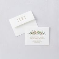 Fairytale Garden Save the Date Petite Cards Sage Signature smooth Blank No Standard