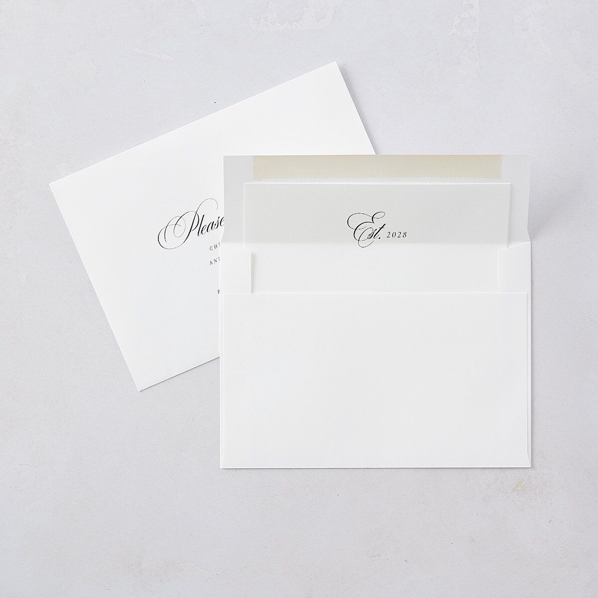 Lasting Frame Wedding Invitations Pure White Signature Blank No Standard