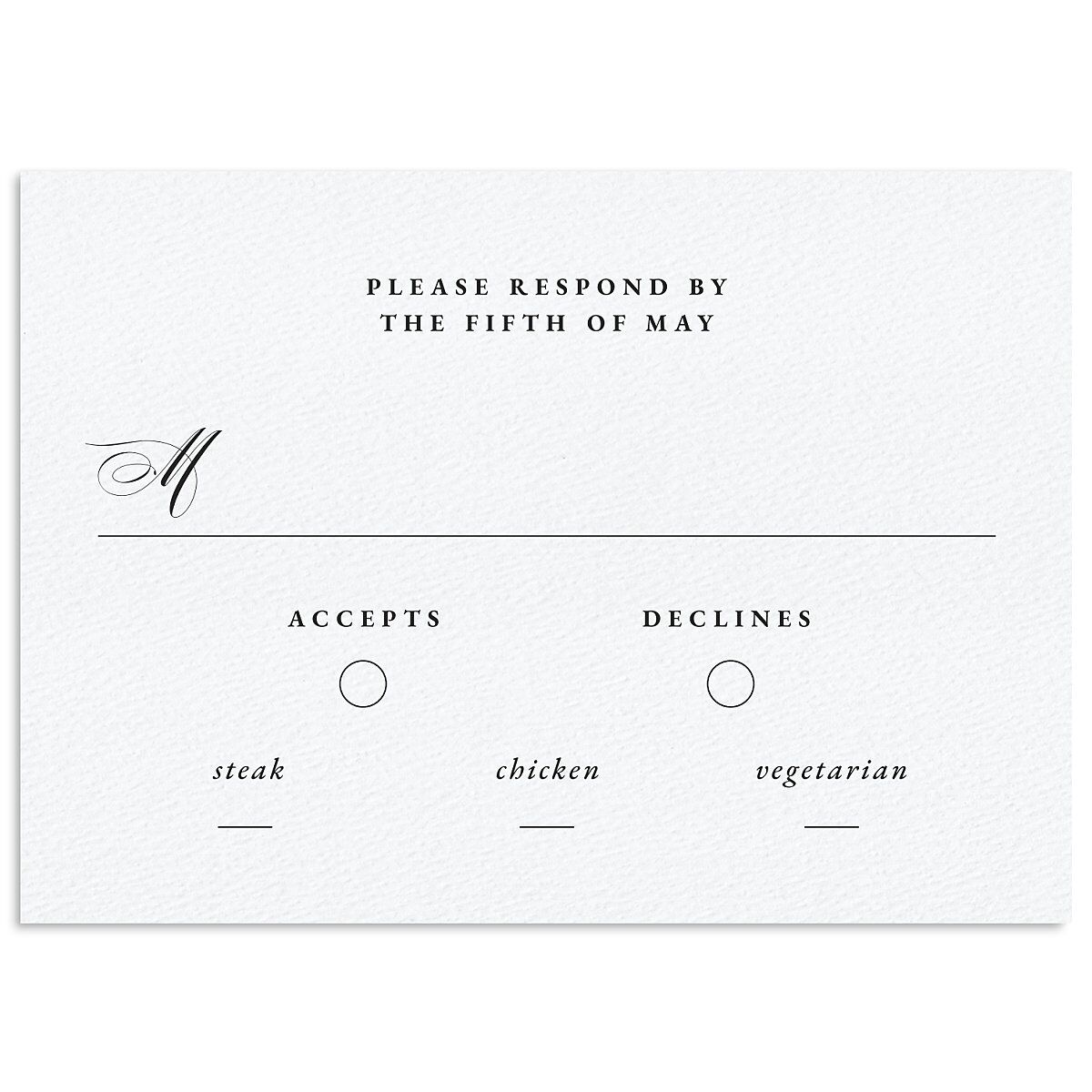 Opulent Garden Foil Wedding Response Cards
