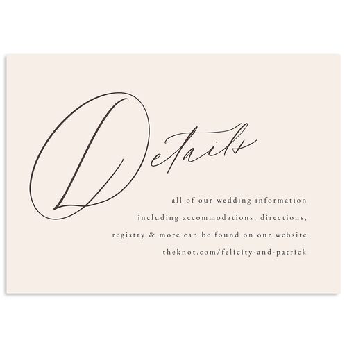 Simply Devoted Wedding Event Detail Cards Fawn Signature Standard