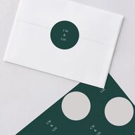 Antique Fairytale Wedding Stickers Dark Emerald