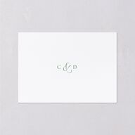 Vintage Bow Wedding Response Cards Jewel Green Signature Standard