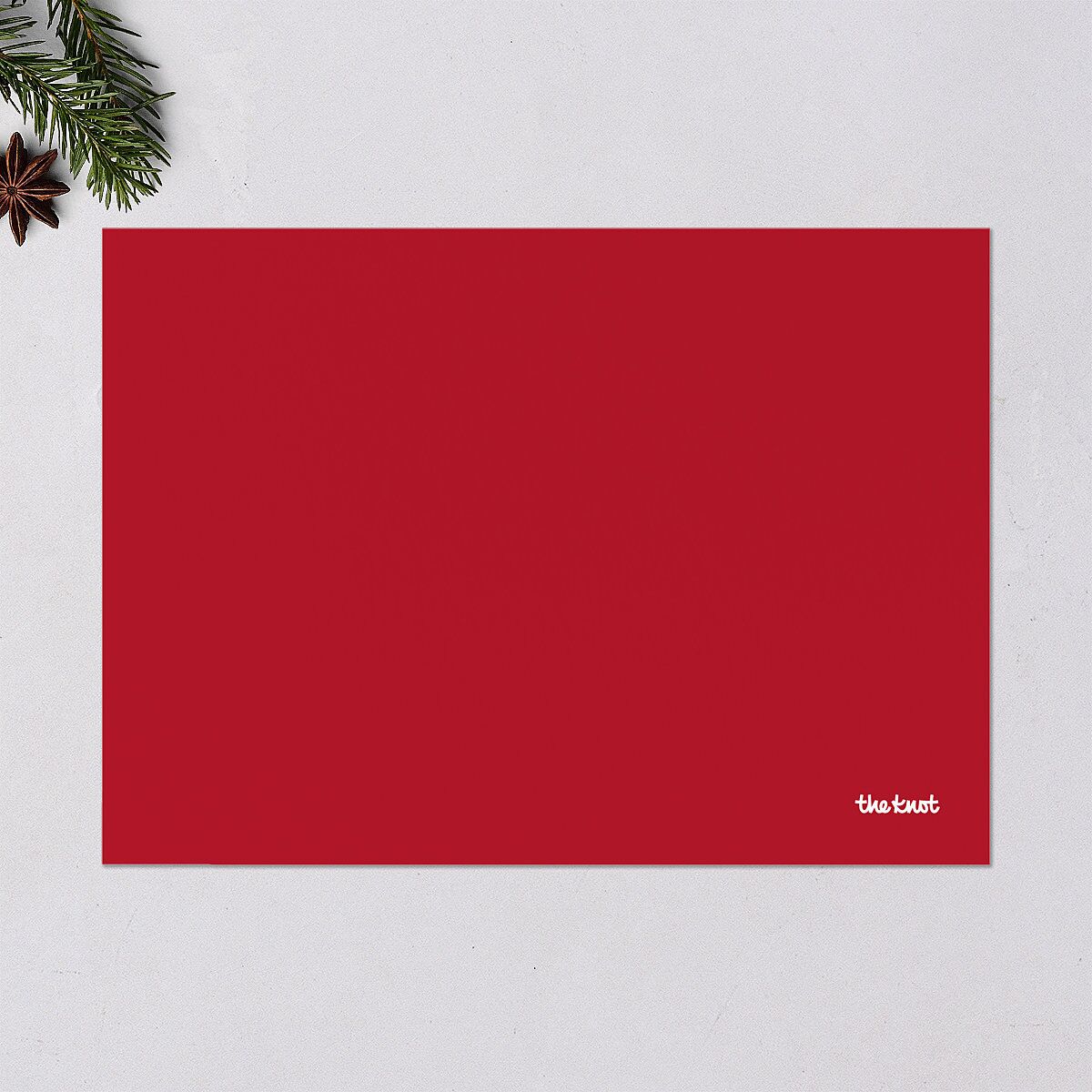 Joyful Script Holiday Cards Ruby Signature Blank Standard Landscape
