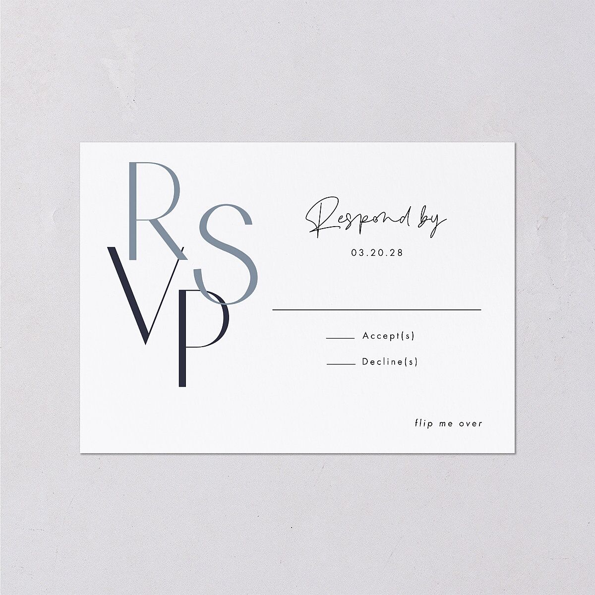 Love is Love Wedding Response Cards Dark Navy Signature Standard