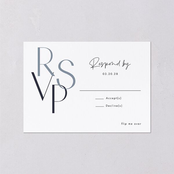 Love is Love Wedding Response Cards Dark Navy Signature Standard