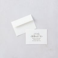 Striking Portrait Wedding Response Cards Pure White Signature Standard