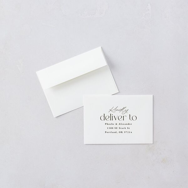 Striking Portrait Wedding Response Cards Pure White Signature Standard