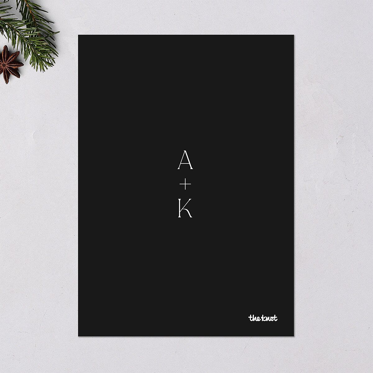 Extra Joy Holiday Cards Charcoal Signature Blank Portrait Standard