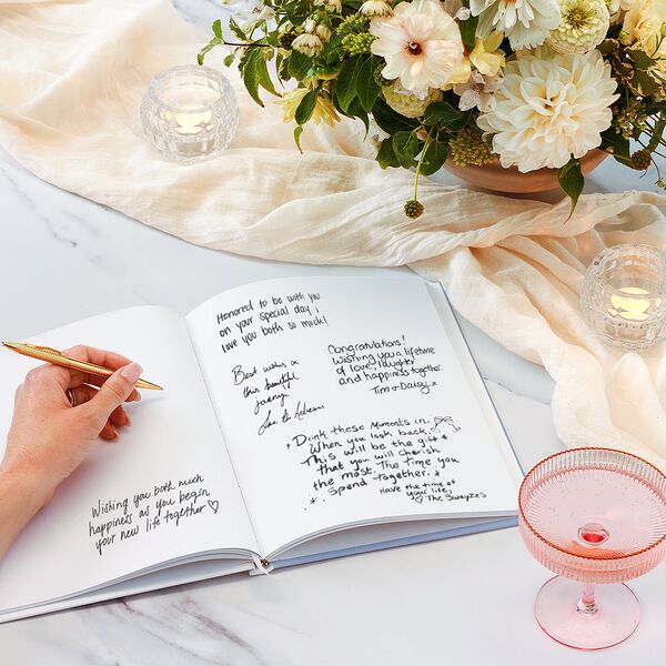 Coastal Oysters and Anchors Guest Books Sea Blue