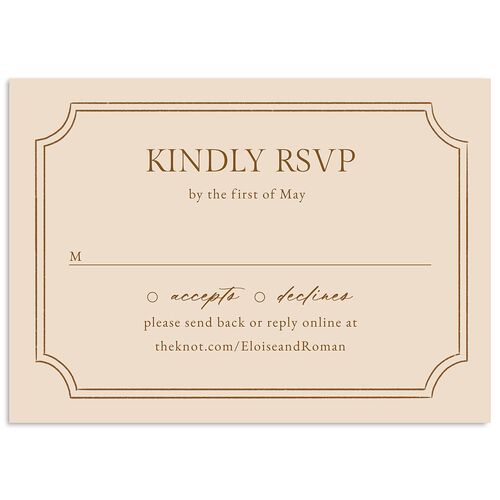 Vintage Botanical Sketch Wedding Response Cards Saddle Signature Standard
