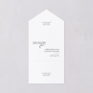 Nothing Fancy All-in-One Wedding Invitations Pure White Signature Light Both Recipient and Return Addresses No