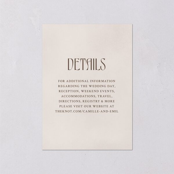 Calla Lily Nouveau Wedding Enclosure Cards Champagne Signature Standard