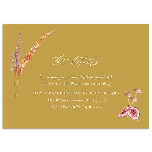 Eclectic Adornment Wedding Enclosure Cards Marigold Signature