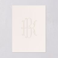 Luxury Floral Monogram Save the Date Cards Cotton Signature smooth Blank No Standard