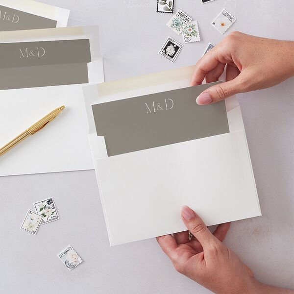 Ampersand Greenery Envelope Liners Linen Standard