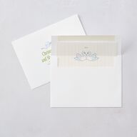 Modern Delicate Bows Wedding Invitations Peridot Signature Blank Standard No