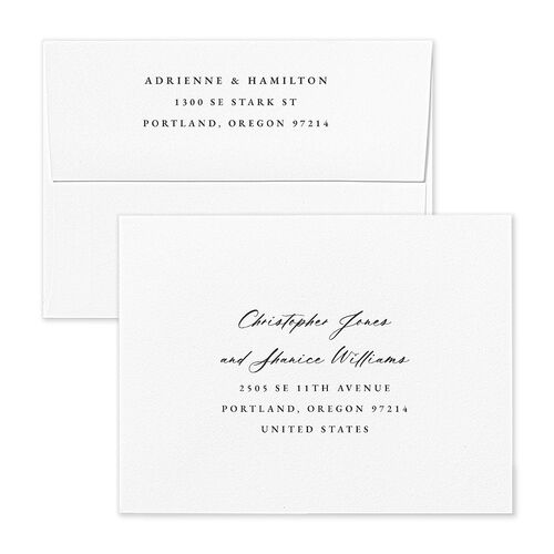 Beach Monogram Save the Date Magnet Envelopes White Baby Blue Recipient Address Signature Standard